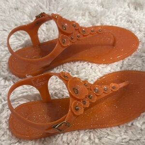 Coach Orange Sandals Thong Style Flat